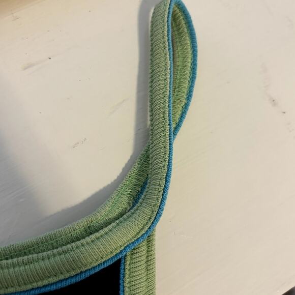 Vintage No Boundaries Dress Black Green Trim Trashy Y2k Trendy Summer Basics - Picture 4 of 6